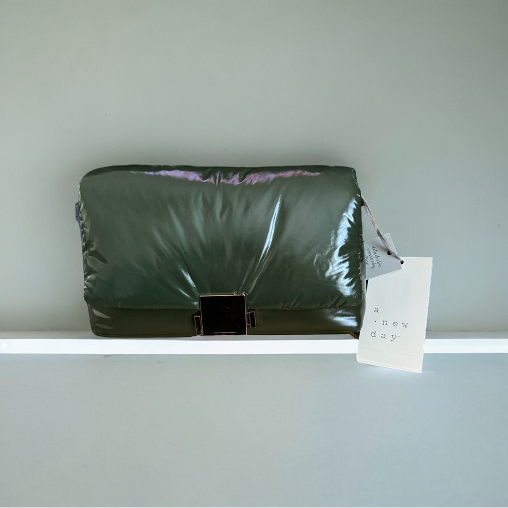 A New Day Sophie Dark Green Crossbody Bag NWT